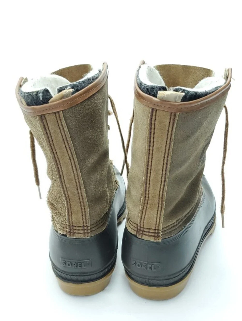 Vintage Sorel Kaufman Ice Pac Waterproof Suede Duck Winter Snow Boots Size 10
